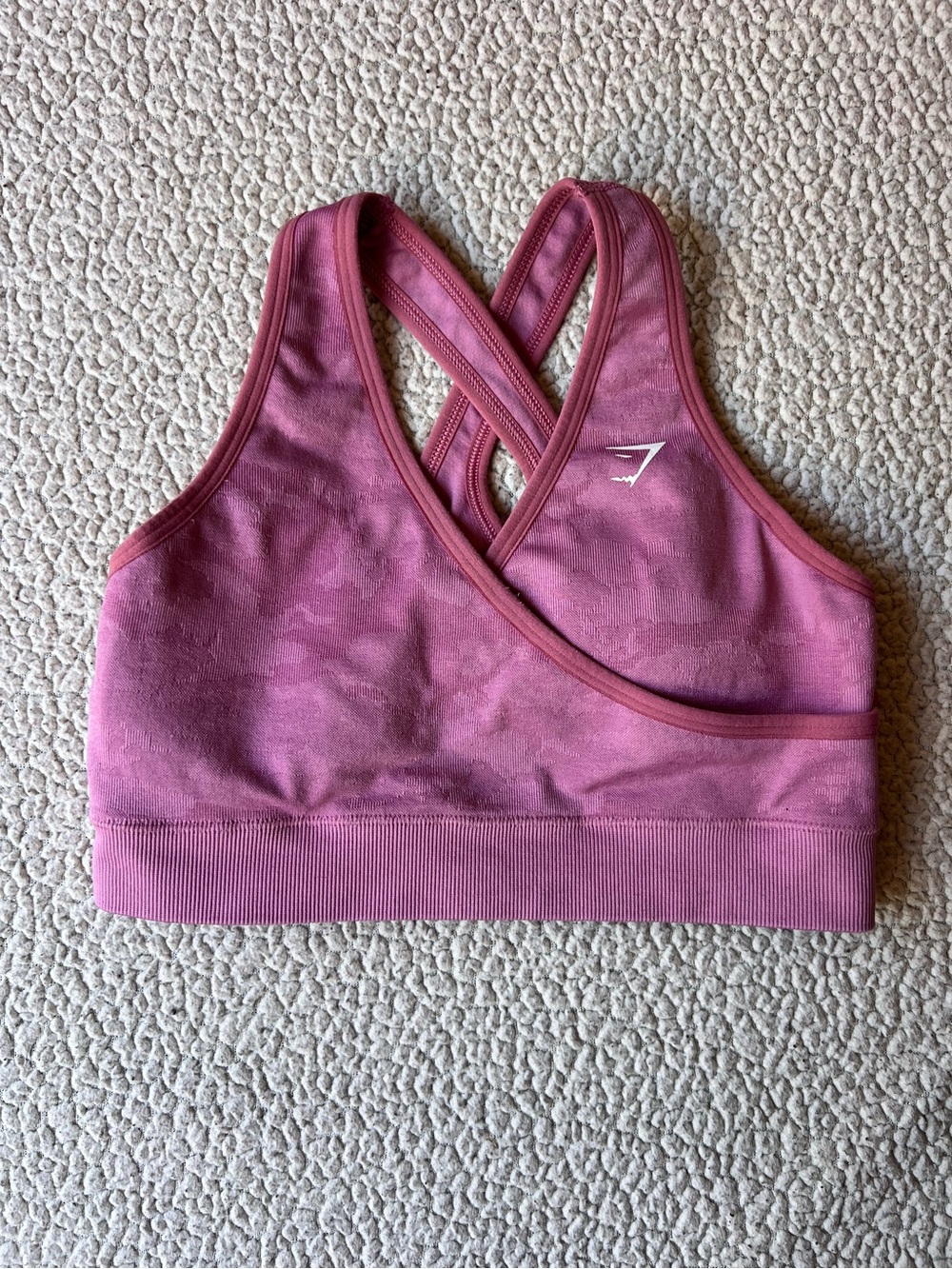 Gymshark Adapt Pink Camo Sports Bra Gym Running Hiking Cute Size Small